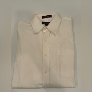 Nordstrom Men’s 16 Neck 35 Sleeve Cotton Button Down Dress White